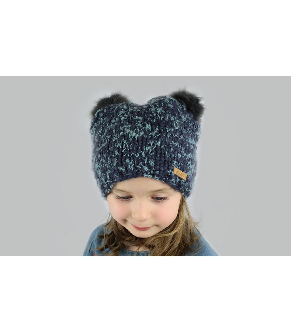 Mütze grau zwei Bommeln Zinnia beanie charcoal